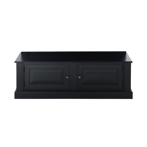 [CN618779MM] Meuble TV Cambronne en bois 2 portes noir