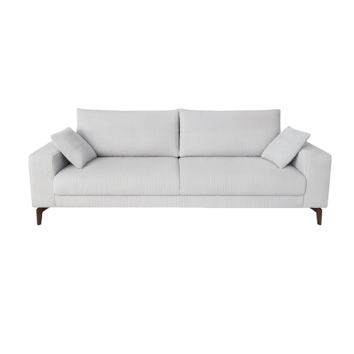 [CASACANDOL2432] Canapé clic-clac Amelia 3 places en velours cotelé beige clair