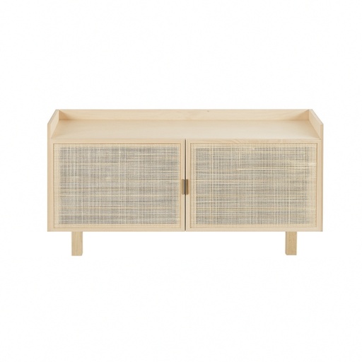 [CN019616] Commode Solstice 2 portes cannage en rotin