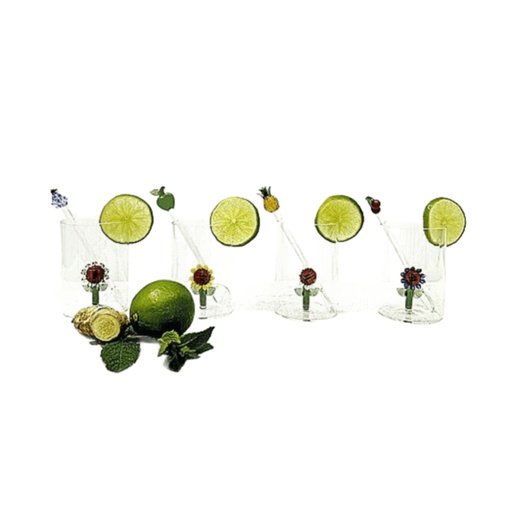 [OPJ017523] Verre gobelet 3D tournesol assortie D7 H10cm