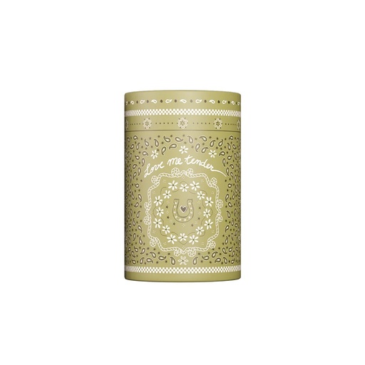[OPJ018236] Bougie cloche Bandana kaki sous bois D10,5