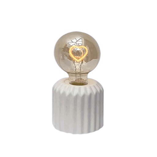 [OPJ015887] Déco LED mini blanche cœur LED à piles D8,7