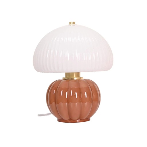 [OPJ018519] Lampe à poser Madeleine marron D22