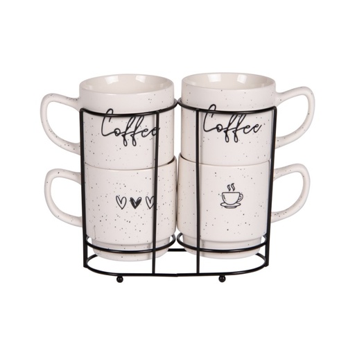 [BAD231333] Tour 4 mugs 39cl sweet coffee