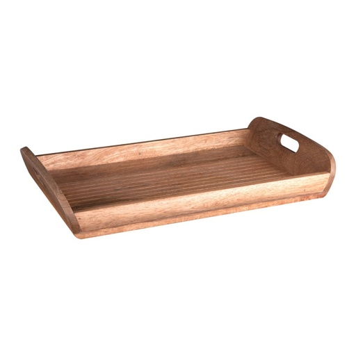 [BAD858094] Plateau rectangulaire en manguier clair 2 poignées