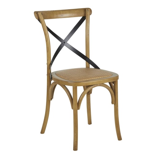 [CN723098] Chaise bistrot Tradition en bois de hêtre et bambou
