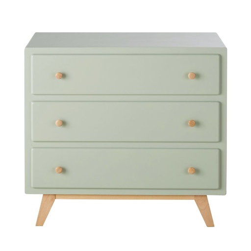 [CN723416] Commode Sweet verte , 3 tiroirs compatible plan à langer
