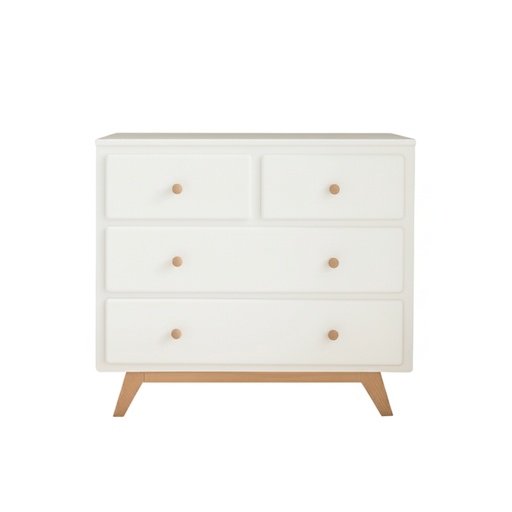 [CN524335M] Commode Sweet style scandinave 4 tiroirs blanche