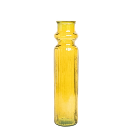 [FOI39963] Vase en verre texturé ambar transparent 18x76cm