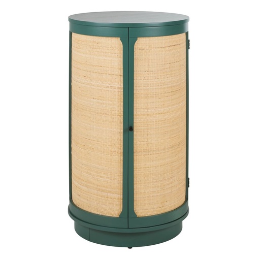 [CN723855] Bar Dabali 1 porte vert foncé et rotin tressé