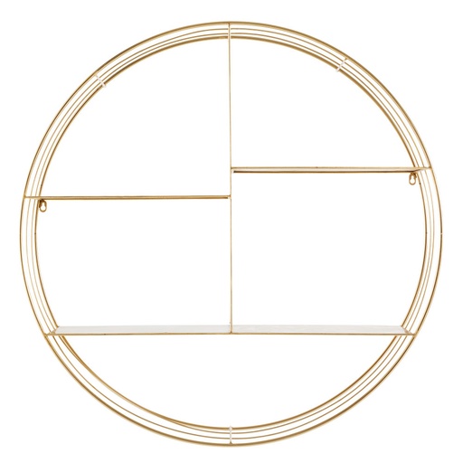 [CN017670] Étagère murale Yoko ronde en métal doré