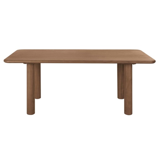 [CN321972] Table à manger Sacramento en bois d'acacia massif marron 6 personnes L200