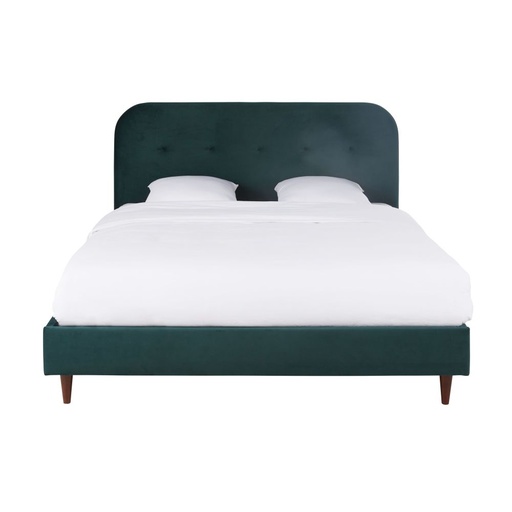 [CN324178] Lit Azzed en polyester recyclé vert 160x200 avec sommier à lattes