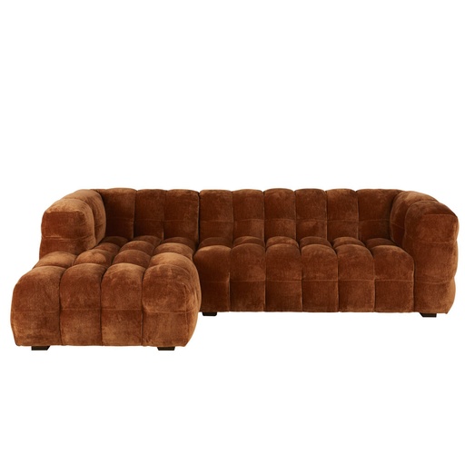 [CN924979] Canapé Lilo nuage d'angle gauche 4/5 places effet velours coloris bronze