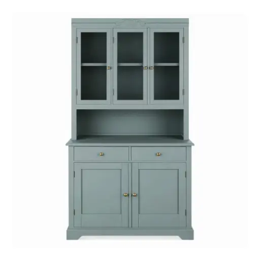 [CN525037] Vaisselier Aimée 5 portes 2 tiroirs vert de gris L104