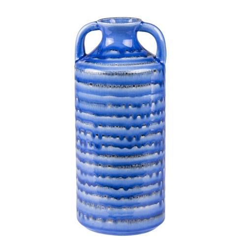 [BAD200020] Vase océan en céramique bleu h30 cm