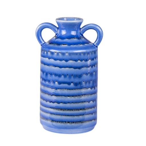 [BAD200021] Vase océan en céramique bleu h25 cm