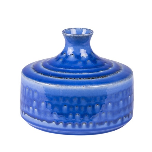 [BAD200022] Vase océan en céramique bleu h19 cm