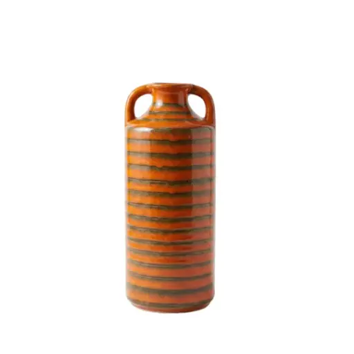 [BAD200023] Vase terra en céramique orange H30cm 