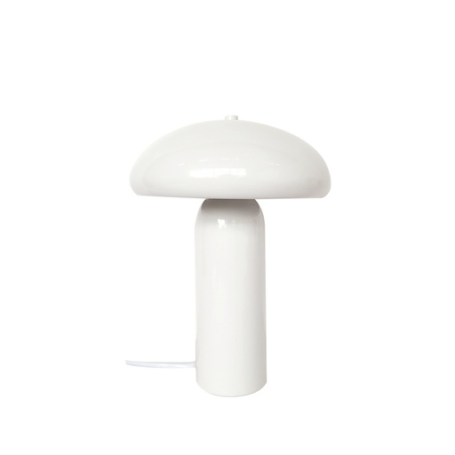 [OPJ018839] Lampe à poser Gabin en métal blanc H30cm