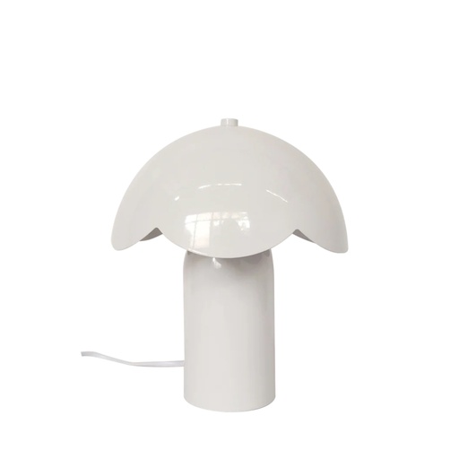 [OPJ018828] Lampe Bella en métal blanc H23,5cm