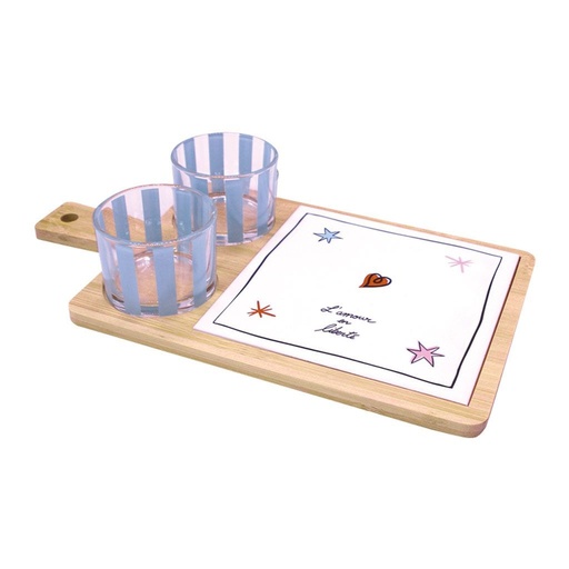 [OPJ018847] Service apéritif planche amour en liberté