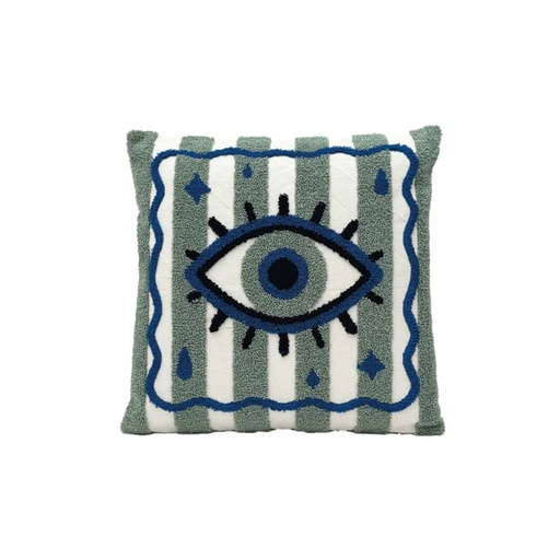 [OPJ018050] Coussin Influence œil bleu 40x40cm