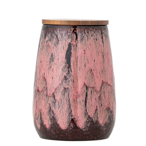 [BLOO82072386] Pot Rayen avec couvercle en grès rose GM