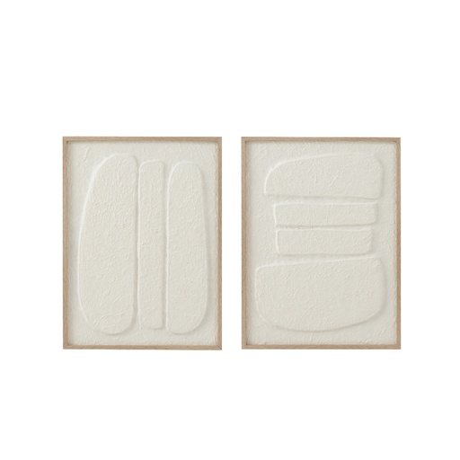 [JOL42716] Tableau cellules papier blanc (motif aléatoire)