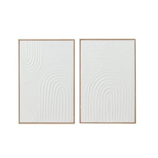 [JOL42718] Tableau Elise toile blanc (motif aléatoire)