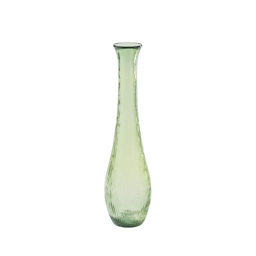 [JOL62652] Vase cylindrique en verre recyclé vert clair