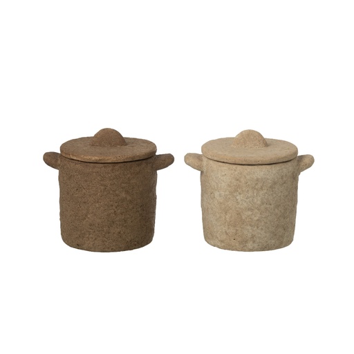 [JOL63068] Pot décoratif rond en ciment (couleur aléatoire) PM