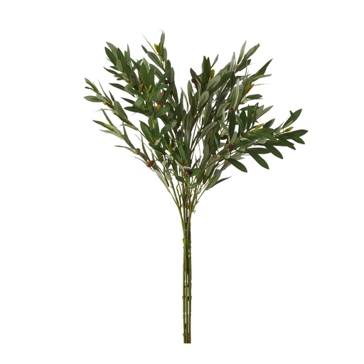 [JOL64431] Lot de 5 Branche olivier textile vert foncé