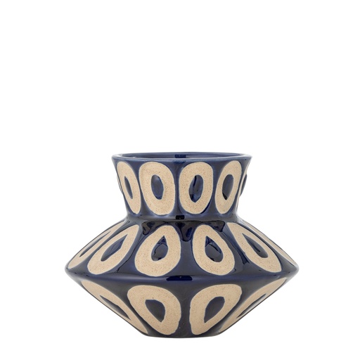 [BLO82072687] Vase Bashir en grès bleu