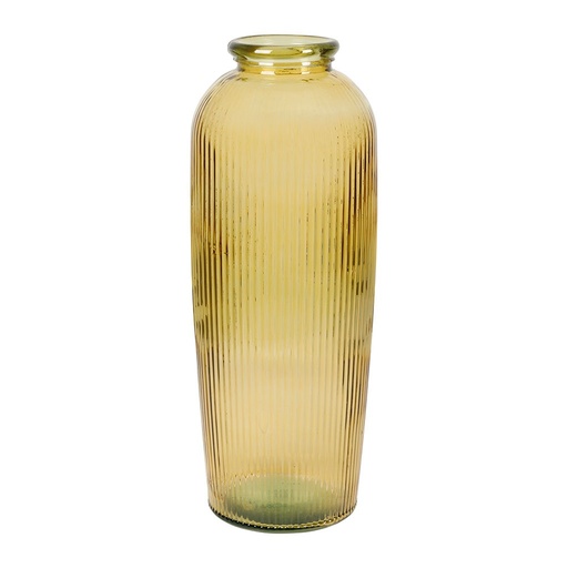 [YLI41426] Vase Aheli en verre recycle jaune pâle H72