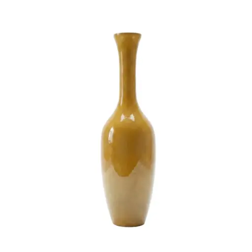 [YLI41822] Vase Issea en verre recyclé jaune h100cm