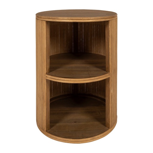 [YLI78258] Table de chevet Saori avec 2 niveaux en bambou naturel