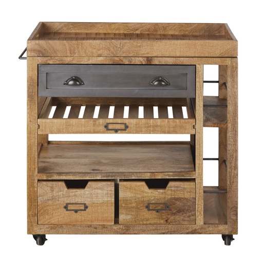 [CN822994] Desserte Melchior de cuisine en bois