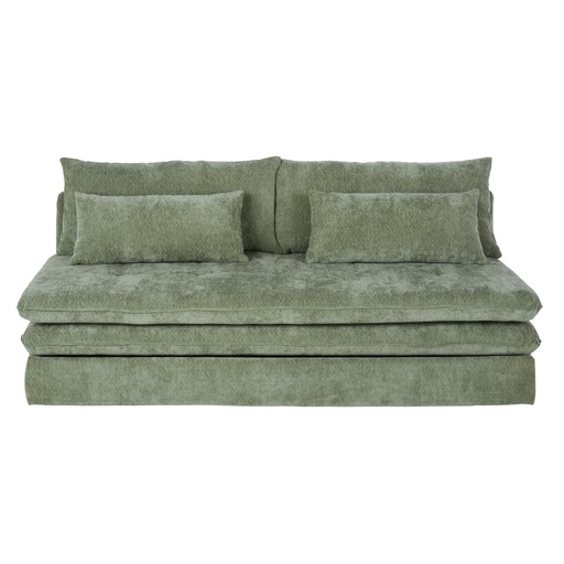 [CN224454] Canapé convertible Clio 2/3 places en tissu recyclé vert kaki
