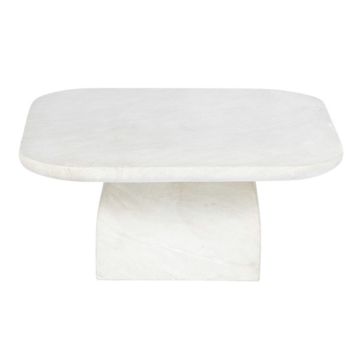 [CN423795] Table basse Cyrielle de jardin en béton imitation travertin beige L90