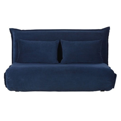 [CN824174] Canapé clic-clac Hallen 2 places en velours côtelé bleu