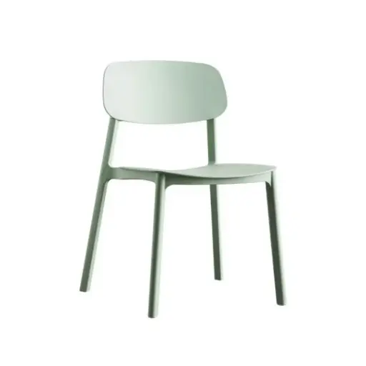 [KEN102043G] Chaise de jardin Luana empilable en polypropylène vert haricot 