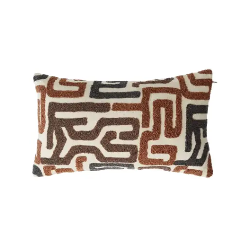 [CASACOU30X502358] Coussin Mireille en motif géométrique abstrait 30x50 