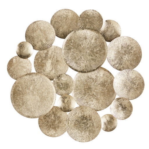 [CN523636] Déco murale Olia en métal doré 105x108