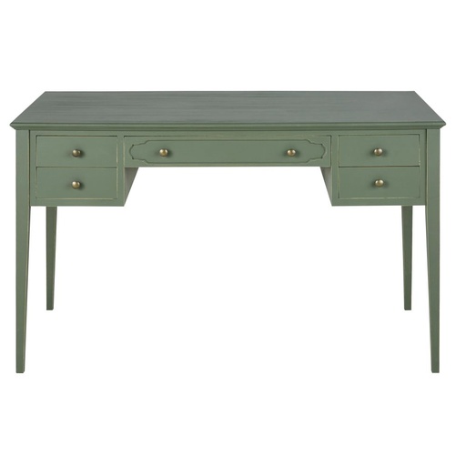 [CN723771] Bureau Selena 5 tiroirs vert kaki