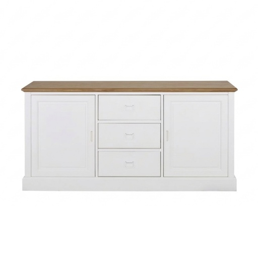 [CN622844M] Buffet Leandre 3 portes 3 tiroirs blanc