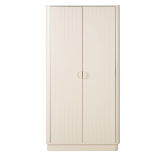 [CN424584] Armoire Arckos 2 portes blanche crème L100