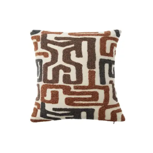 [CASACOU40X402358] Coussin Mireille en motif géométrique abstrait 40x40