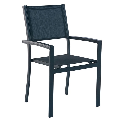 [CN612188] Fauteuil de jardin Gibraltar en aluminium noir