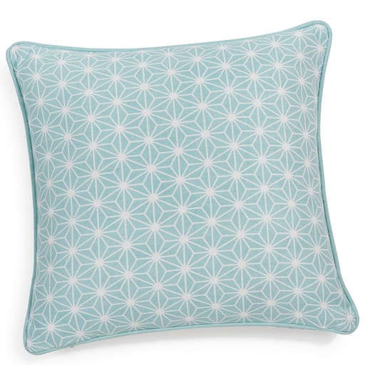 [CN514876] Housse de coussin Ivy bleue en coton lavable